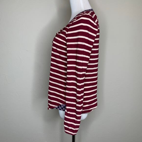 Anthropologie Postmark Striped Henley Sz Small - Picture 3 of 9